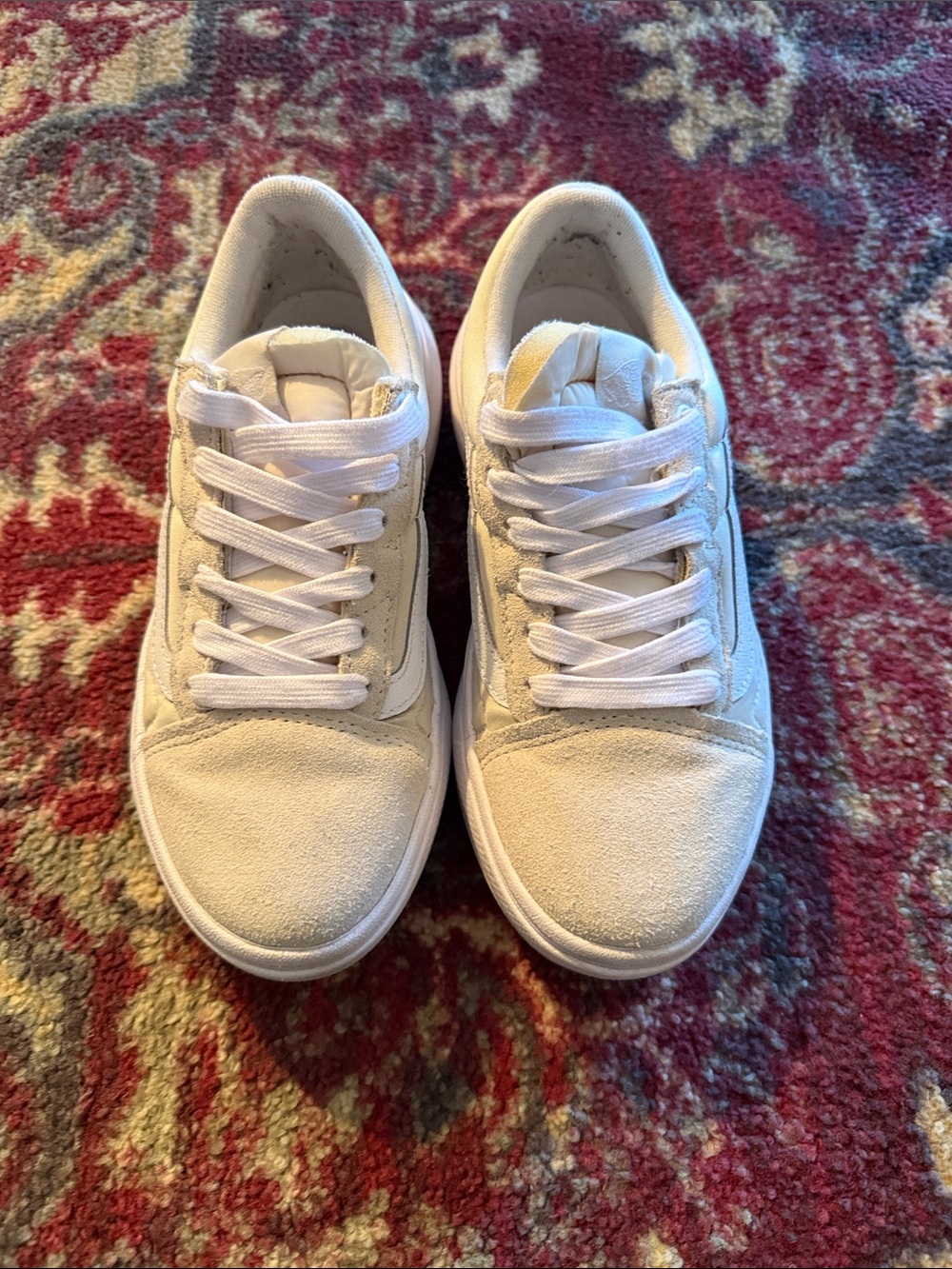 Vans Women’s Cream Platform Sneakers - Picture 2 of 4